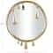 43" Gold Abstract Drip Framed Round Wall Mirror